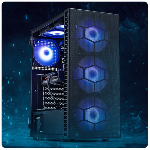 Gaming BALAUR Legendar powered by GIGABYTE, Intel i5-12400F 2.5GHz, 32GB DDR4, 1TB SSD, RTX 4060 8GB GDDR6, Iluminare RGB