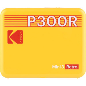 Imprimanta Kodak Mini 3 Retro P300R Yellow, Termica, Color, 76 x 76 mm, Bluetooth