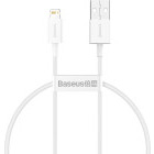 Cablu de date / adaptor Baseus Superior Series CALYS-02, USB Male la Lightning Male, 0.25 m, White