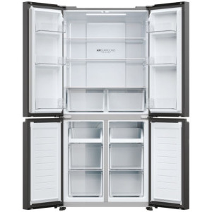 Haier HCR3818ENPT, 467 L, Clasa E, Total No Frost, Air Surround, Fresher Tech, Control electronic, 181 cm, Negru