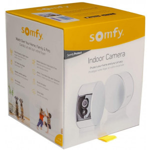Somfy Camera Video HD de interior, vedere pe timp de noapte, zoom de 8x, compatibil cu TaHoma, Amazon Alexa, IFTTT si Nest
