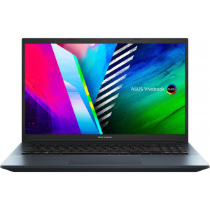 ASUS 15.6'' VivoBook Pro 15 OLED M3500QC, FHD, Procesor AMD Ryzen™ 9 5900HX (16M Cache, up to 4.6 GHz), 16GB DDR4, 1TB SSD, GeForce RTX 3050 4GB, No OS, Quiet Blue