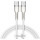 Cablu de date / adaptor Baseus Cafule CATJK-D02, USB-C Male la USB-C Male, 2 m, White