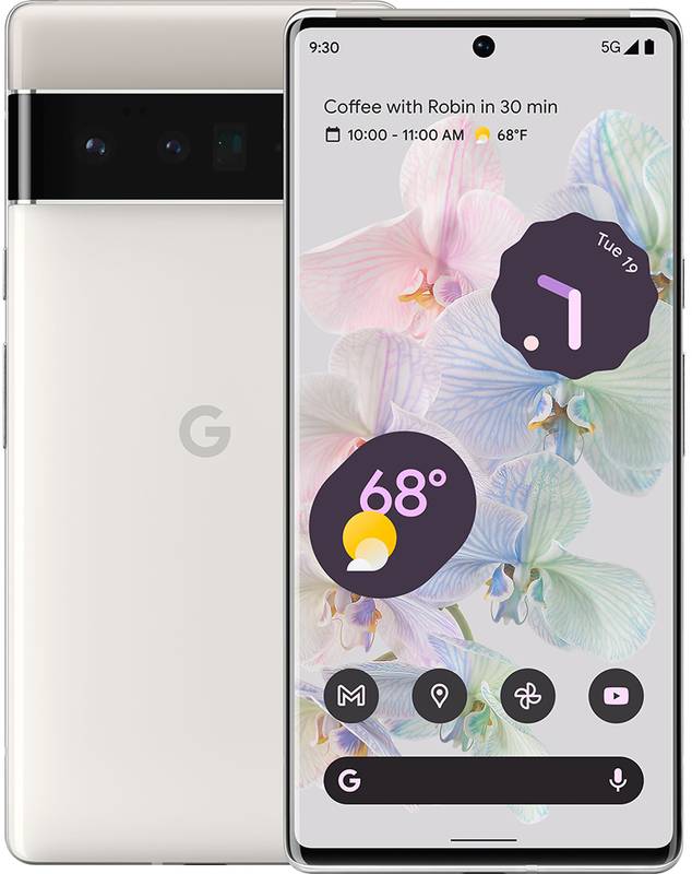 Smartphone Google Pixel 6 Pro, Octa Core, 128GB, 12GB RAM, Single SIM, 5G, 4-Camere, Cloudy White Google imagine noua idaho.ro