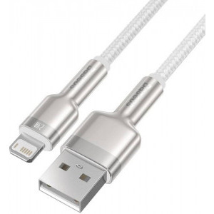 Baseus Cafule Metal CALJK-A02, USB Male la Lightning Male, 1 m, White
