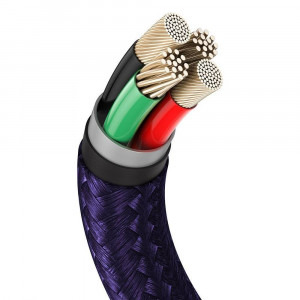Baseus Cafule Metal, CALJK-A05, USB Male la Lightning Male, 1 m, Purple