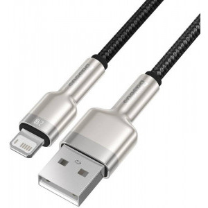 Baseus Cafule Metal CALJK-B01, USB Male la Lightning Male, 2 m, Black