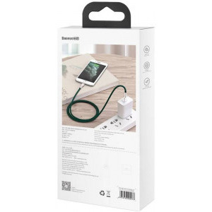 Baseus Cafule Metal, CALJK-B06, USB Male la Lightning Male, 2 m, Green