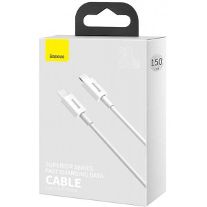 Baseus Superior CATLYS-B02, USB-C Male la Lightning Male, 1.5 m, White