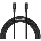 Cablu de date / adaptor Baseus Superior CATYS-B01, USB-C Male la USB-C Male, 100W, 1 m, Black