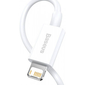 Baseus Superior CALYS-A02, USB Male la Lightning Male, 1 m, White