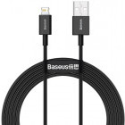 Cablu de date / adaptor Baseus Superior CALYS-A01, USB Male la Lightning Male, 1 m, Black