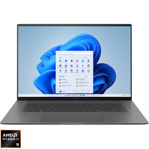 Laptop ASUS 16 Zenbook S 16 UM5606GA, 3K OLED 120Hz, Procesor AMD Ryzen™ AI 9 465 (24M Cache, up to 5.0 GHz), 32GB LPDDR5X, 1TB SSD, AMD Radeon 880M, Win 11 Pro, Antrim Gray