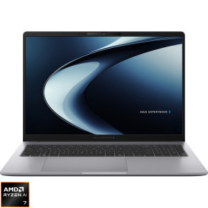 Laptop ASUS 16 ExpertBook P3 PM3606CKA, WUXGA, Procesor AMD Ryzen™ Al 7 350 (16M Cache, up to 5.0 GHz), 16GB DDR5, 1TB SSD, AMD Radeon 860M, No OS, Misty Grey