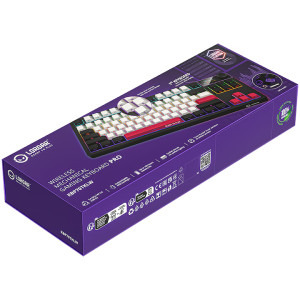 LORGAR KBP70TKLW Pro RGB Toxic Purple Linear Switch Black/Red Mecanica