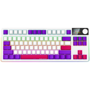 LORGAR KBP70TKLW Pro TKL RGB Toxic Purple Linear Switch White Mecanica