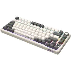 LORGAR KBP7075W Pro TKL RGB Toxic Purple Linear Switch Beige Mecanica