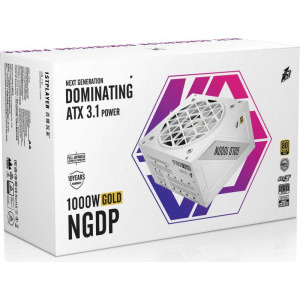 1st PLAYER NGDP HA-1000BA4, 80+ Gold, 1000W, White