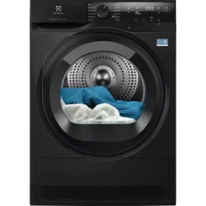 Uscator de rufe Electrolux EW7D495UDE, Pompa de caldura, 9 kg, Clasa C, Inverter, DelicateCare, MixCare, SensiCare, Iluminare interioara, Negru