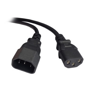 Cablu componente Spacer Power cable 6A IEC320/C14 - IEC320/13 1.8m, Negru