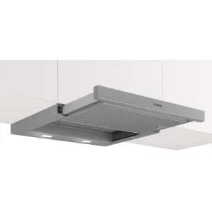 Bosch telescopica DFM064W55, Putere de absorbtie 394 m3/h, Clasa C, 3 trepte de viteza, Iluminare LED, 60 cm, Argintiu