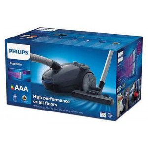 Philips PowerGo FC8244/09, cu sac, 750W, 3L, Gri