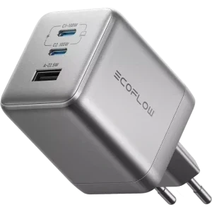 EcoFlow Rapid Pro, 2x USB-C, 1x USB, Quick Charge 100 W, GaN, Grey