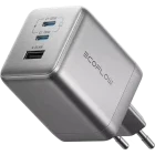 Incarcator retea EcoFlow Rapid Pro, 2x USB-C, 1x USB, Quick Charge 100 W, GaN, Grey