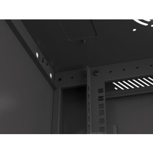 Lanberg WF01-6404-10B 4U, Wall mount, 600 x 450, Glass door, Negru