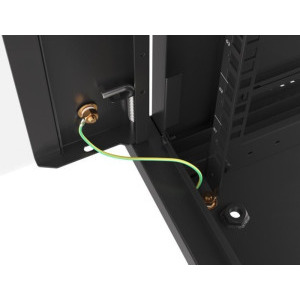 Lanberg WF01-6627-10B 27U, Wall mount, 600 x 600, Glass door, Negru
