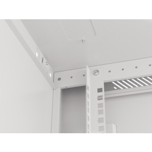 Lanberg WF01-6615-10S 15U, Wall mount, 600 x 600, Glass door, Gri