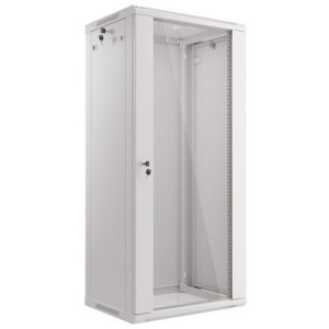 Lanberg WF01-6427-10S 27U, Wall mount, 600 x 450, Glass door, Gri