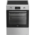 Aragaz Beko FBSM69301SXT, Electric, 4 zone de gatit, Sistem de siguranta, Autocuratare hidrolitica, Steam Assisted Cooking, 3D Cooking, SteamShine, Clasa A, 60 cm, Inox