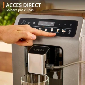 Krups automat Evidence Hot & Cold EA898GF0, 1450W, 15bar, 2.3L, Negru/Gri
