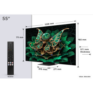 TCL Smart TV QD-MiniLED 55C7K Seria C7K 139cm 4K UHD HDR
