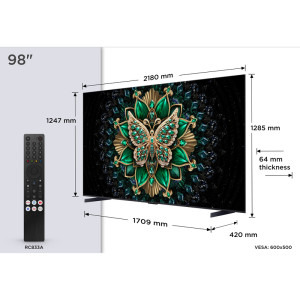 TCL Smart TV QD-MiniLED 98C6K Seria C6K 248cm 4K UHD HDR