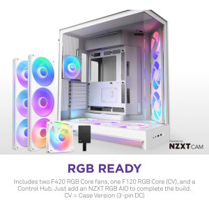 NZXT H9 Flow RGB+, White