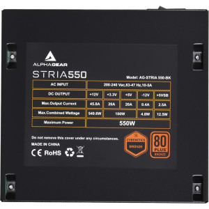 ALPHAGEAR STRIA, 80+ Bronze, 550W