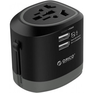 Orico Adaptor universal priza UTT-2U01 Black