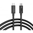 Cablu video Orico TBL07, USB-C Male la Thunderbolt 3 Male, 0.7 m, negru