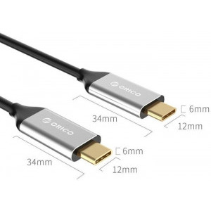 Orico CCU10, USB-C Male la USB-C Male, 1 m, Black