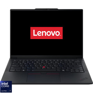 Laptop Lenovo 14 ThinkPad E14 Gen 7, WUXGA IPS, Procesor Intel® Core™ Ultra 7 255H (24M Cache, up to 5.10 GHz), 16GB DDR5, 1TB SSD, Intel Integrated Graphics, No OS, Black