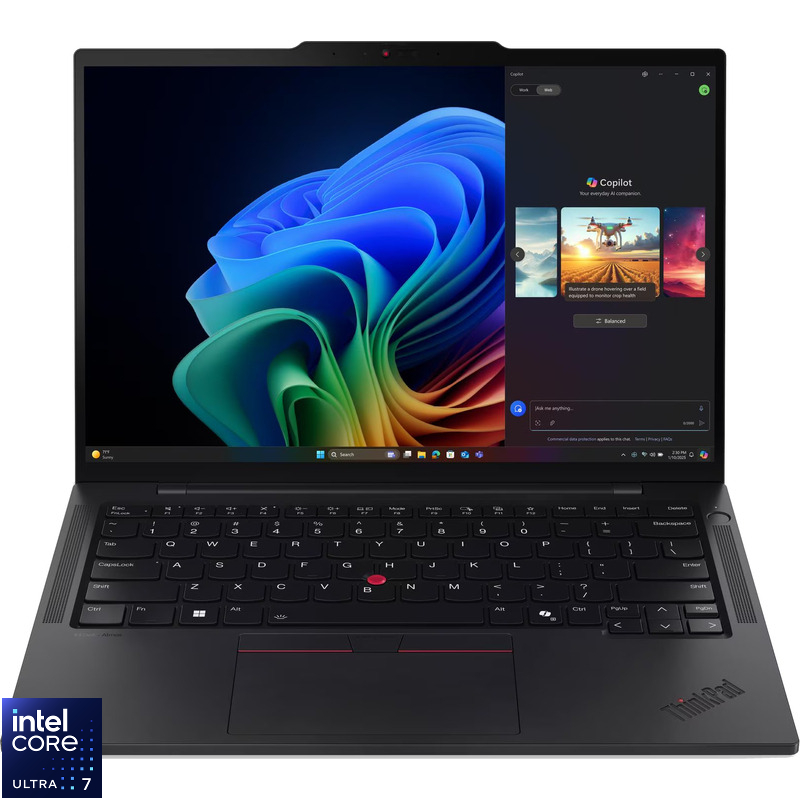 Laptop Lenovo 14'' ThinkPad T14s Gen 6, WUXGA IPS, Procesor Intel® Core™ Ultra 7 255U (12M Cache, up to 5.20 GHz), 32GB LPDDR5X, 1TB SSD, Intel Graphics, Win 11 Pro, Black