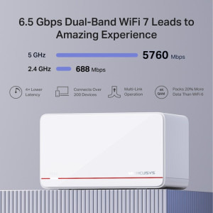 MERCUSYS 2.5Gigabit Halo H37BE Dual-Band WiFi 7 2buc