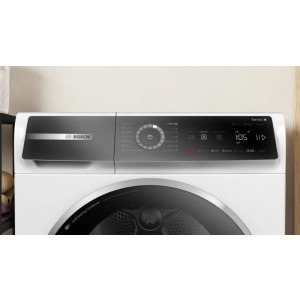 Bosch WQB246DNBY, Pompa de caldura, 9 kg, Clasa B, AutoDry, Smart Dry, Silent Dry, Self Cleaning Condenser, Home Connect, Iluminare interioara, Alb