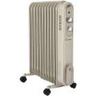 Fram Calorifer electric FOH-YR11BG, 2500 W, 11 elementi, Cu ulei, 3 trepte, Termostat ajustabil, Crem