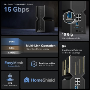 TP-LINK 10Gigabit Archer BE700 Tri-Band WiFi 7