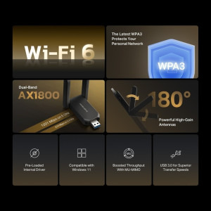 MERCUSYS MA72XH Dual-Band AX1800, Wi-Fi 6