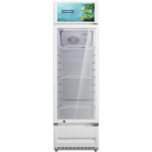 Frigider Heinner Vitrina frigorifica HSC-M213WHB, 213 L, Clasa B, Control mecanic, Iluminare LED, 175 cm, Alb