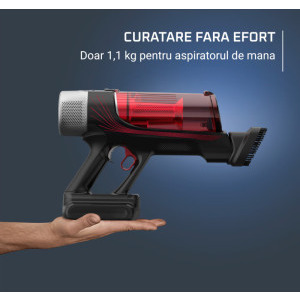 Rowenta X-Force Flex 9.60 Allergy RH2099WO, vertical, 250W, 0.44L, Negru/Rosu